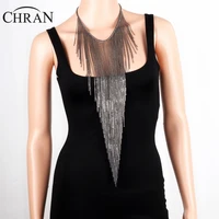 chran new sexy beach chain bra multilayer tassel harness necklace beach party wear edm festival jewelry dress decor crbj103