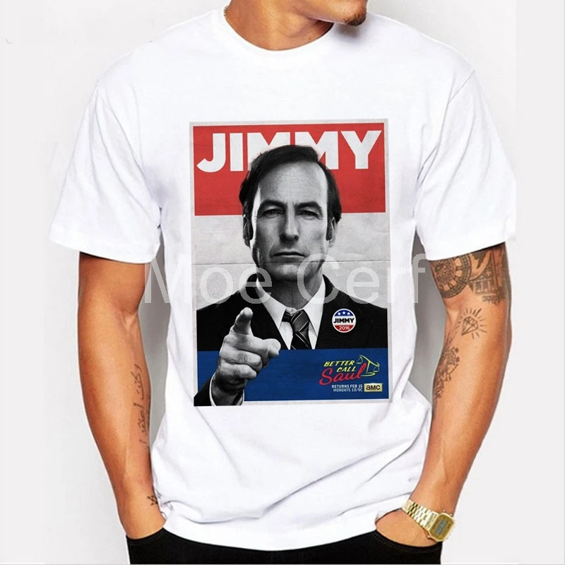 Better Call Saul 1 летняя белая футболка с коротким рукавом и принтом Breaking Bad fashion