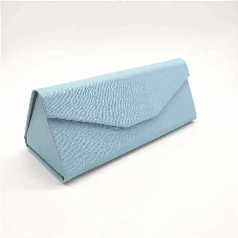 a005blue Складные солнцезащитные очки Чехол для женщин легко принять футляры для очков Чехол для очков защитные чехлы для очков очки Чехлы кожаные - Цвет: a005blue