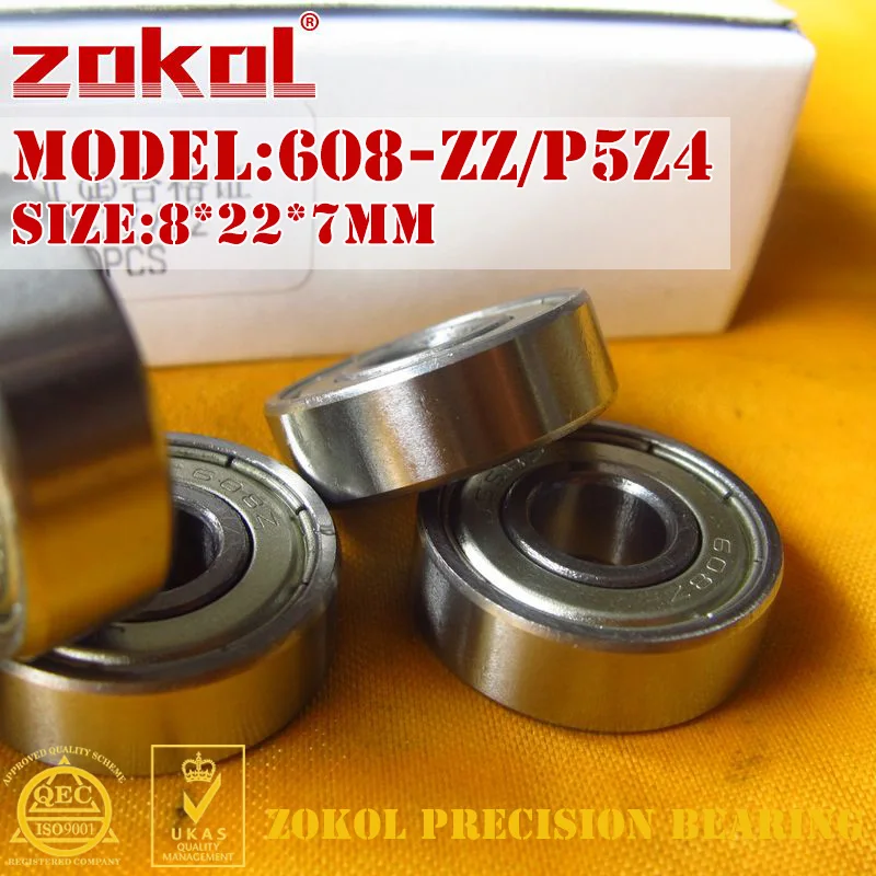 ZOKOL 608 ZZ 2RS RS подшипник 608ZZ 608RS P5Z4 Z1 ABEC5 миниатюрный шарикоподшипник фиджет Спиннер