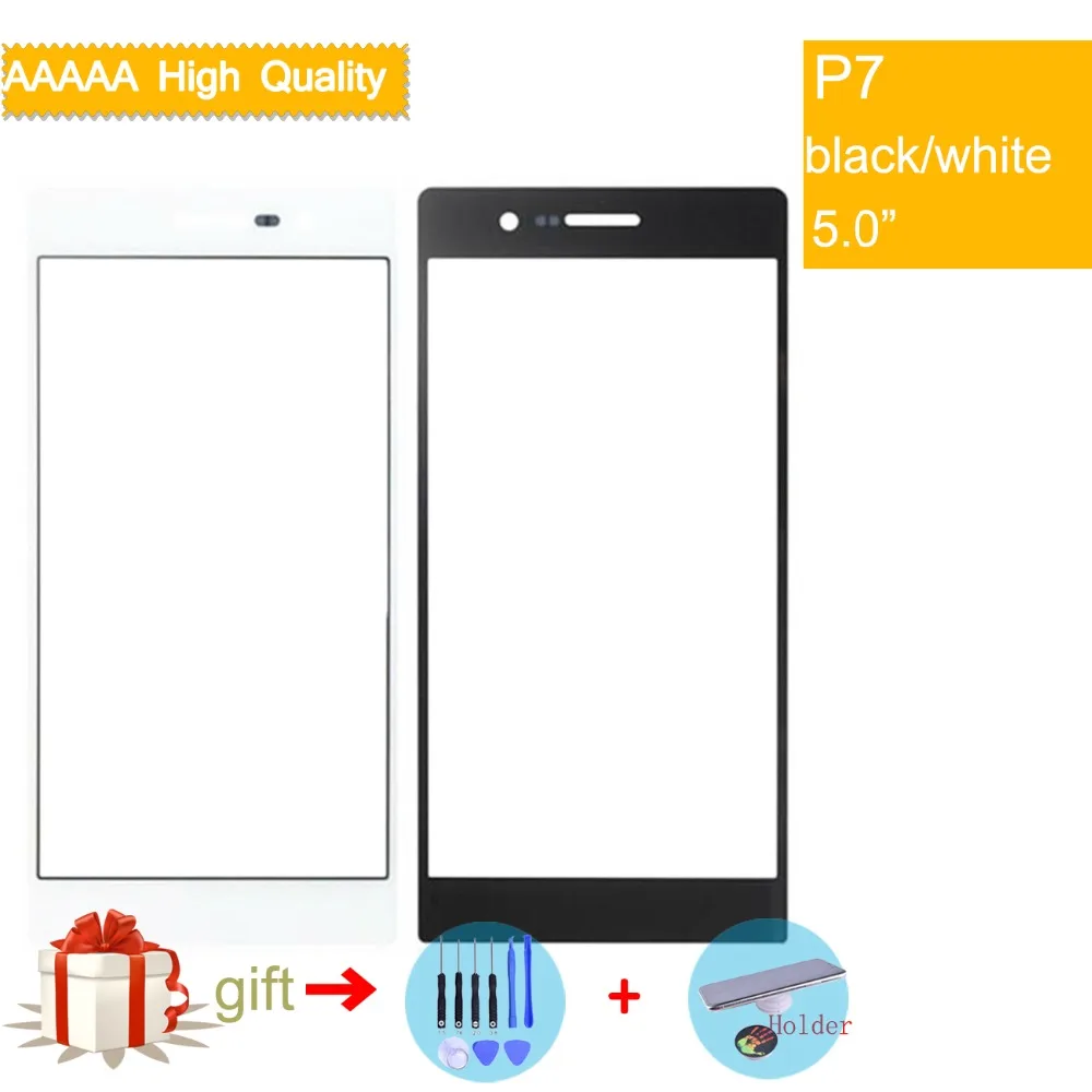 Передняя панель P6 P7 для Huawei Ascend стеклянная сенсорный экран линза Замена внешнее
