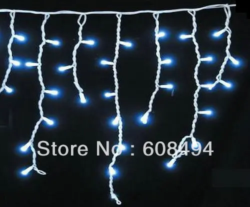 96 LED Сосулька Рождество праздник свет Свадьба Вечеринка сад Рождественское