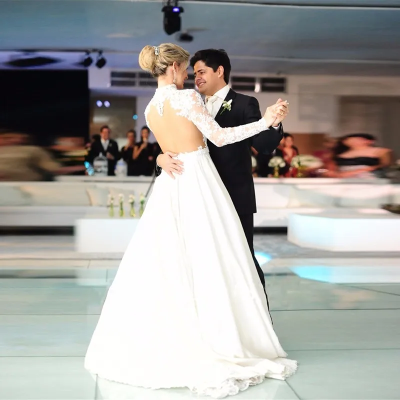 Женское роскошное бальное платье принцессы с длинными рукавами и открытой