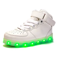 2022 children shoes with light 7 color luminous led light up usb charging casual sneakers kids shoes boys girls shoes