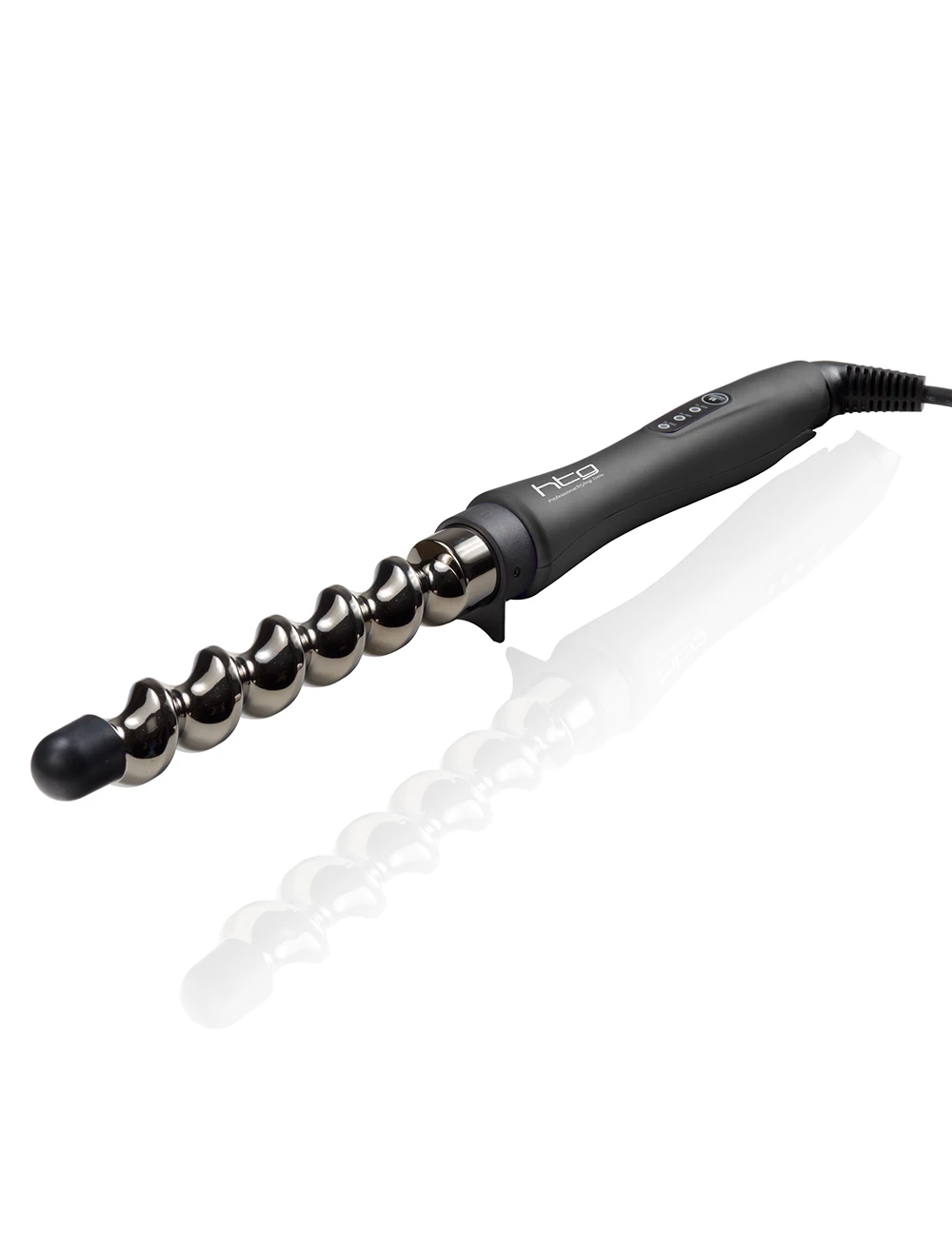 HTG Hair Curling Iron for Salon Professional heat Curler CeramicHair Curl Titanium Spiral iron 301179B |