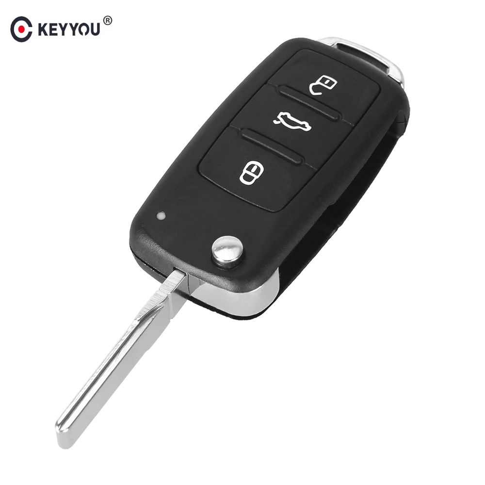 KEYYOU 10X Новый 3 кнопочный флип брелок дистанционный складной чехол для ключей