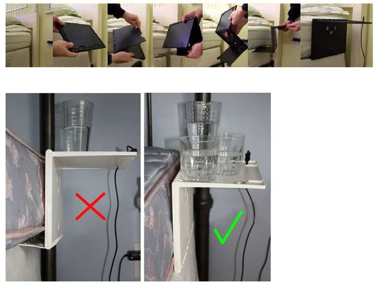 Спальная прикроватная Складная посадочная поддержка Многофункциональная