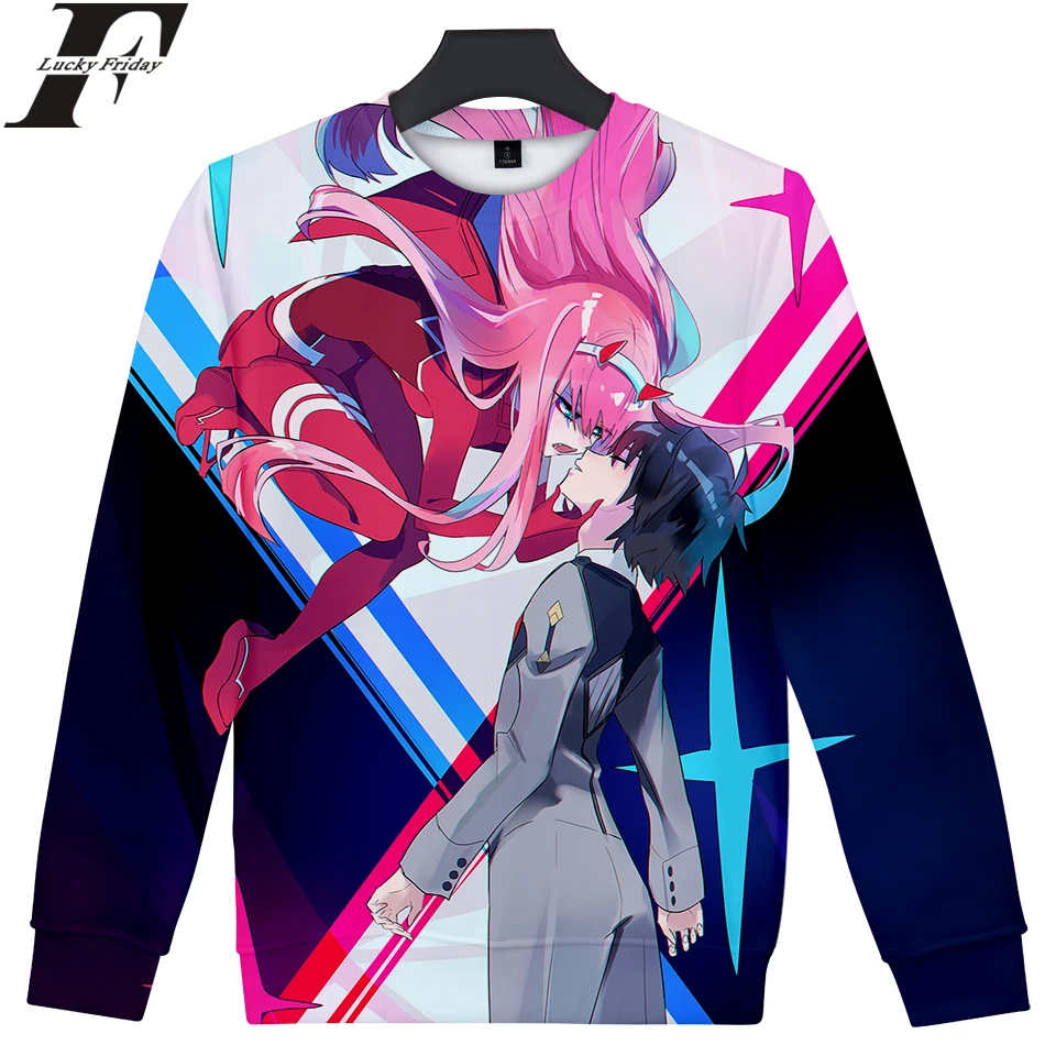LUCKYFRIDAYF 2018 Darling In The Franxx 3D хлопковая толстовка с капюшоном аниме монолитная
