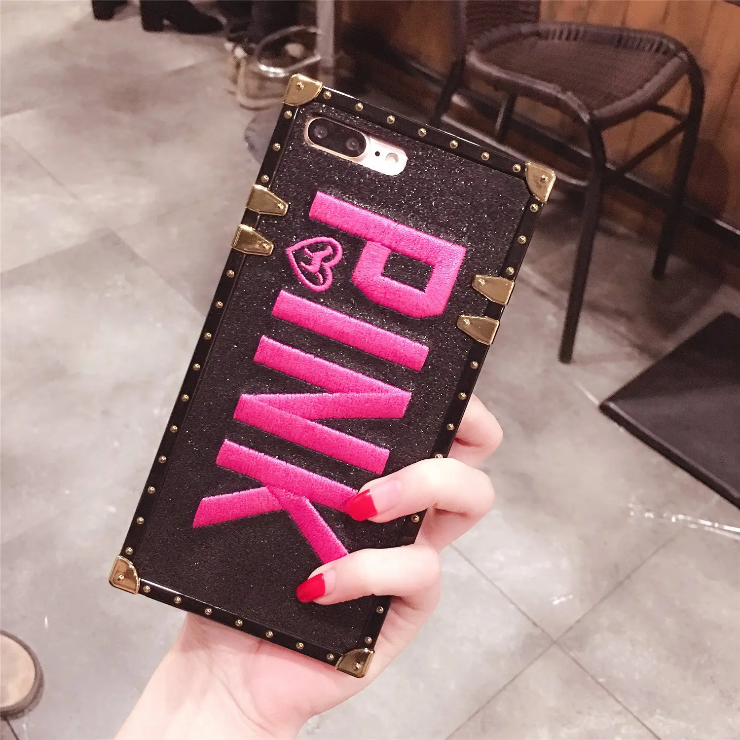 WTSZKL Виктория секрет розовый телефон чехол для iPhone 7 8 6 S Plus X XR XS MAX Блестящая обувь с