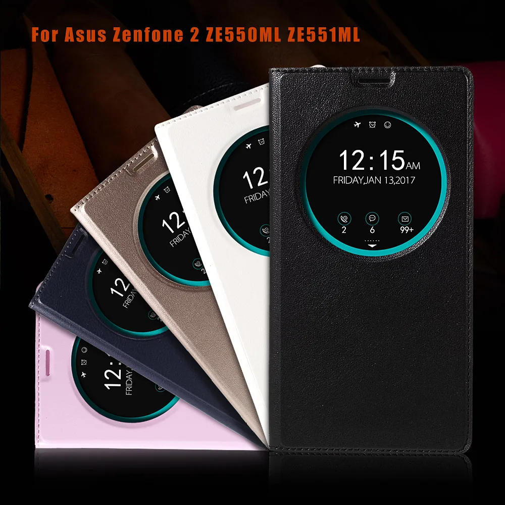 Dulcii для Asus Zenfone 2 ZE550ML крышка полый окно Смарт Кожаный Батарея чехол ZE551ML сумка 5