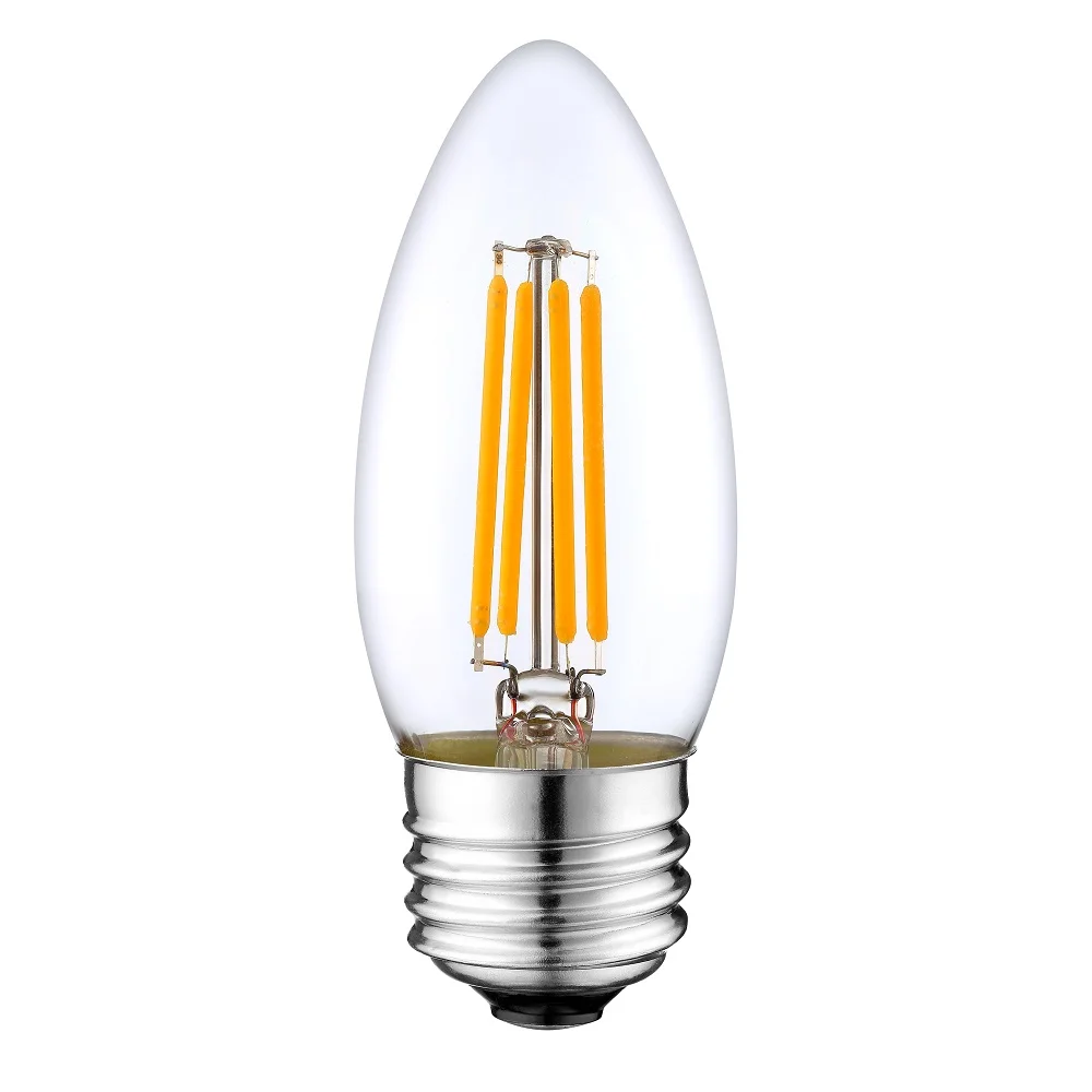 

E26 110V C35 C35T 4W LED Candle Light Filament Bulb Retro Vintage Edison Dimmable Lamp for Home School Hotel Indoor Lighting