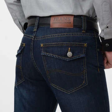 2016 мужская дизайнер джинсы ретро хлопок Тонкий Прямой молодой бизнес случайные |