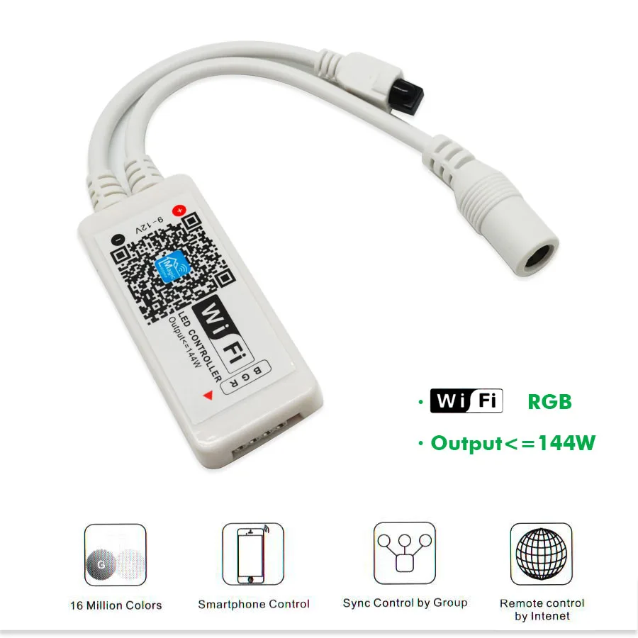 DC9-12V RGB RGBW Wifi LED контроллер android/IOS + 24Key ИК пульт дистанционного управления для SMD 5050