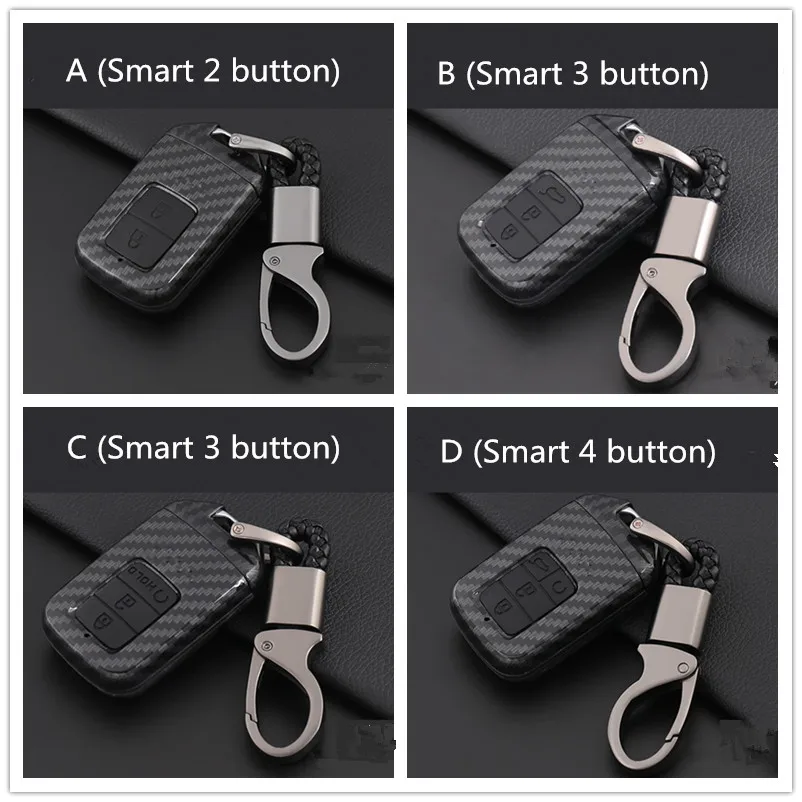 Car Smart Key Case Cover For Honda Civic 2017 2018 Accord Fit Jazz XRV CRV Carbon Fiber Chain Ring Shell Holder Accessories | Автомобили и