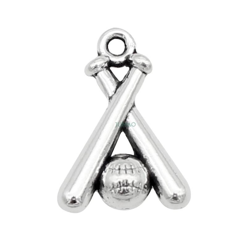 12pcs--Antique Silver Bats and Baseball Charms pendant 19x13mm | Украшения и аксессуары