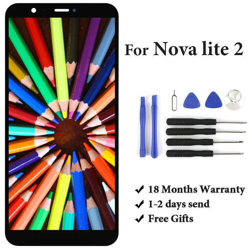 For Nova lite 2 LCD Display With Touch Screen Assembly Replacement FIG-LA1 Tools | Мобильные телефоны и аксессуары
