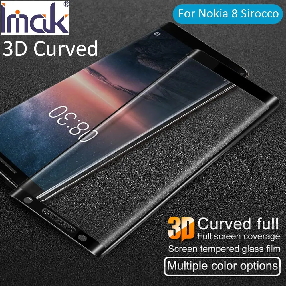Imak 3D Закаленное стекло Защитная пленка для Nokia 8 Sirocco полноэкранная изогнутая