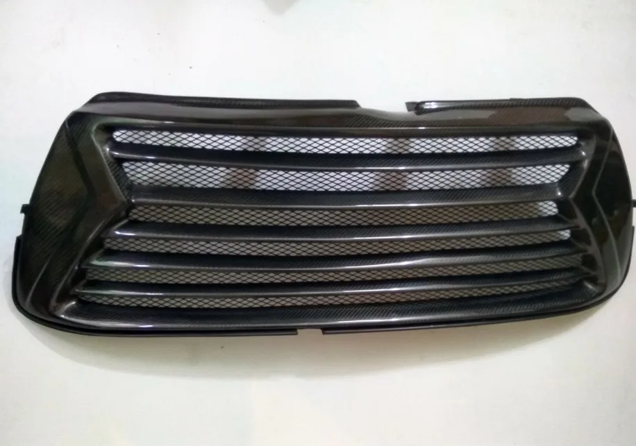 

For 2015 Toyota Highlander Auto Front Mesh Grille Racing Grills Carbon Fiber 1pcs