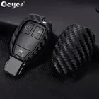 Ceyes автомобильный Стайлинг автомобильный защитный чехол для ключа из углеродного волокна чехол для Mercedes Benz C180 E260L S320 GLK300 CLA CLS аксессуары
