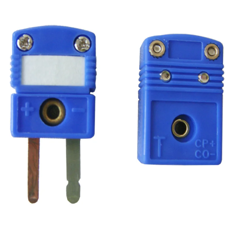 Разъем мини термопары синий плоский штекер и гнездо похожий на OMEGA|thermocouple mini