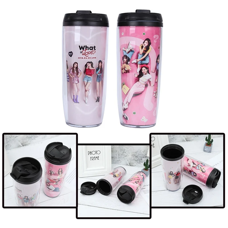 Kpop What is Love Album Curve 2 слоя бутылки для воды для туристического похода портативный лагерь для восхождений бутылки