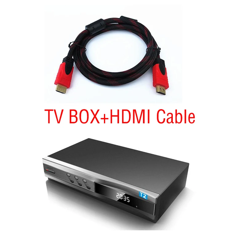 DVB-T2 приемник EPG запись телеприставка цифрового видео вещания наземный приемник Full HD 1080P цифровой H.264 MPEG4 - Цвет: Tv box and hdmi