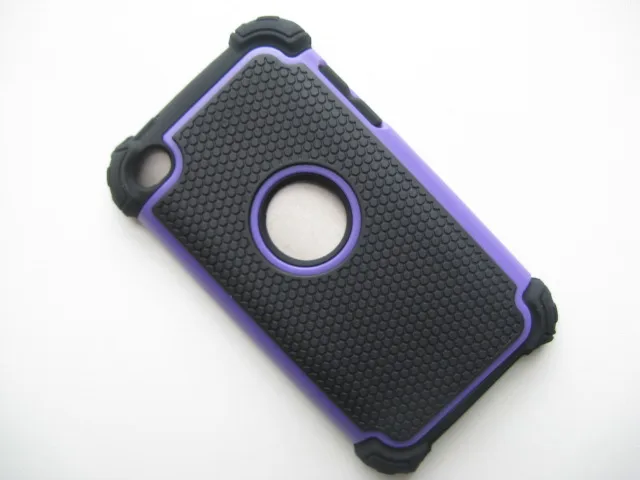 Purple Футбольные Зерна Пластиковый бронированный чехол противоударный чехол для iPod Touch 4 4th Back Capas - Цвет: Purple