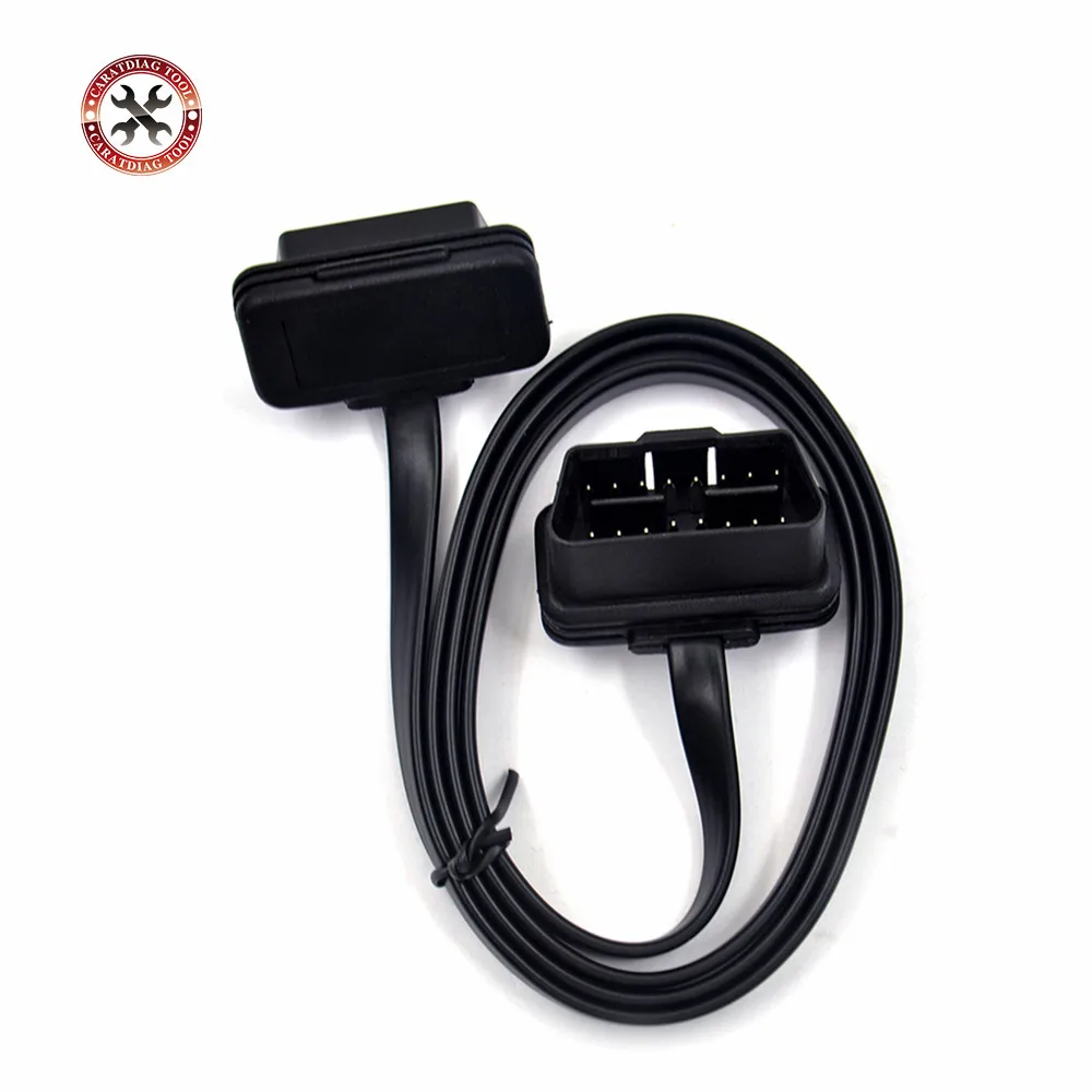 100 см 60 см плоский тонкий как лапша OBD2 OBDII OBD 16 pin ELM327 мужчин и женщин Локоть удлинитель диагностический сканер разъем