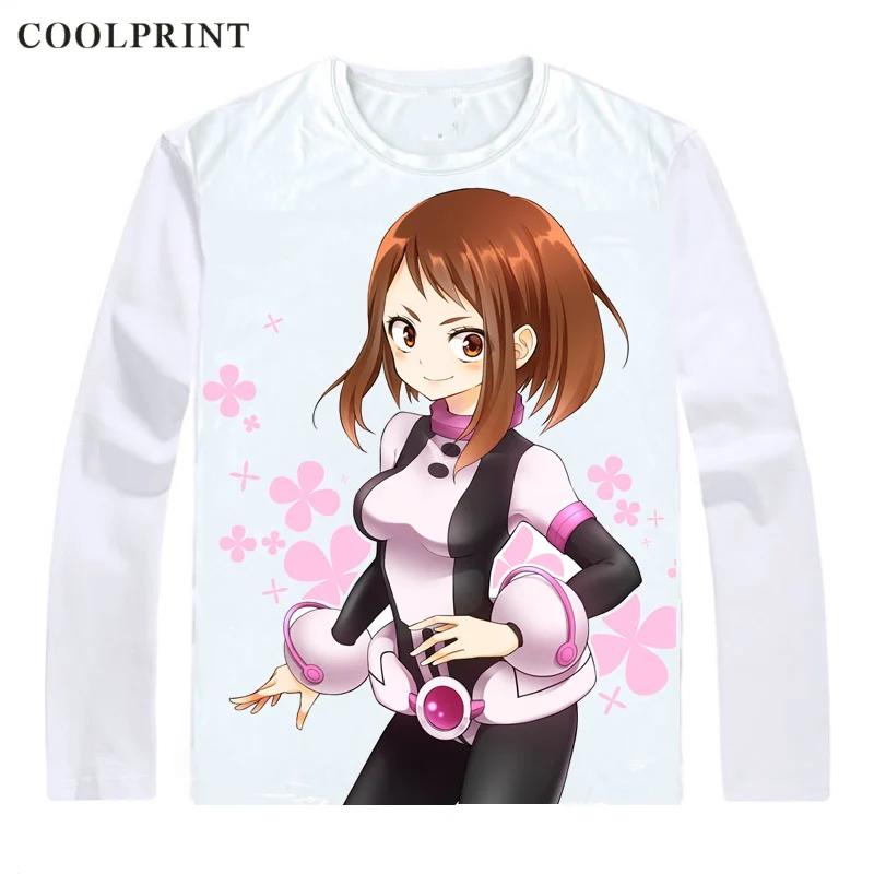 Футболка Uraraka Ochako мужская с принтом повседневная винтажная рубашка длинным