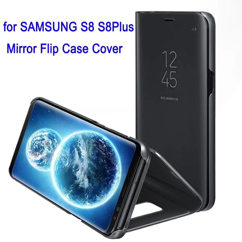 Для Samsung Galaxy S8 S 8 Plus зеркальный флип чехол 360 милый противоударный кожаный Броня