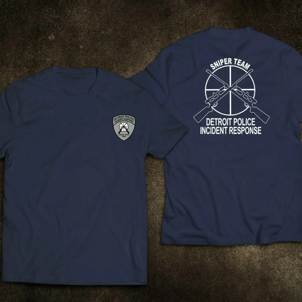 

New Detroit Police Sniper Team Incident Response Military Special Force Men 2019 Summer Fashion Top Selling Designer T Shirts