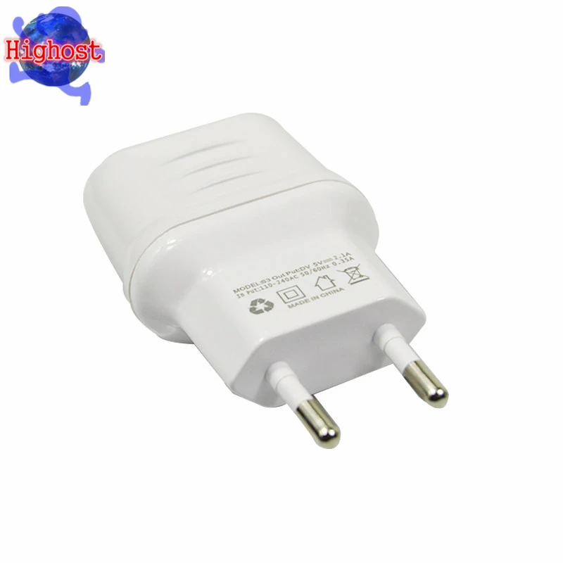 Новый Хорошее Качество 2.1A 2 Порт ЕС Зарядное Устройство с Кабель Micro Usb 5 pin USB