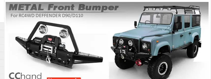 Rear/Front Chassis Bumper with KTRC or Led Lights for RC 1/10 RC8WD Land Defender D110 D90 DG2 Gelande II Rover | Игрушки и хобби