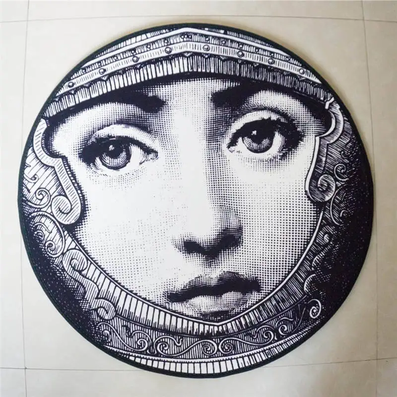 7 Fornasetti круглый коврик классический косметический ковер для гостиной спальни коврик для входной двери домашние декоративные коврики - Цвет: 7