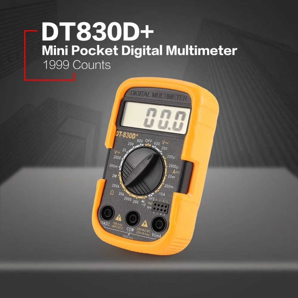 DT830D + мини карманный цифровой мультиметр 1999 отсчетов переменный/постоянный ток