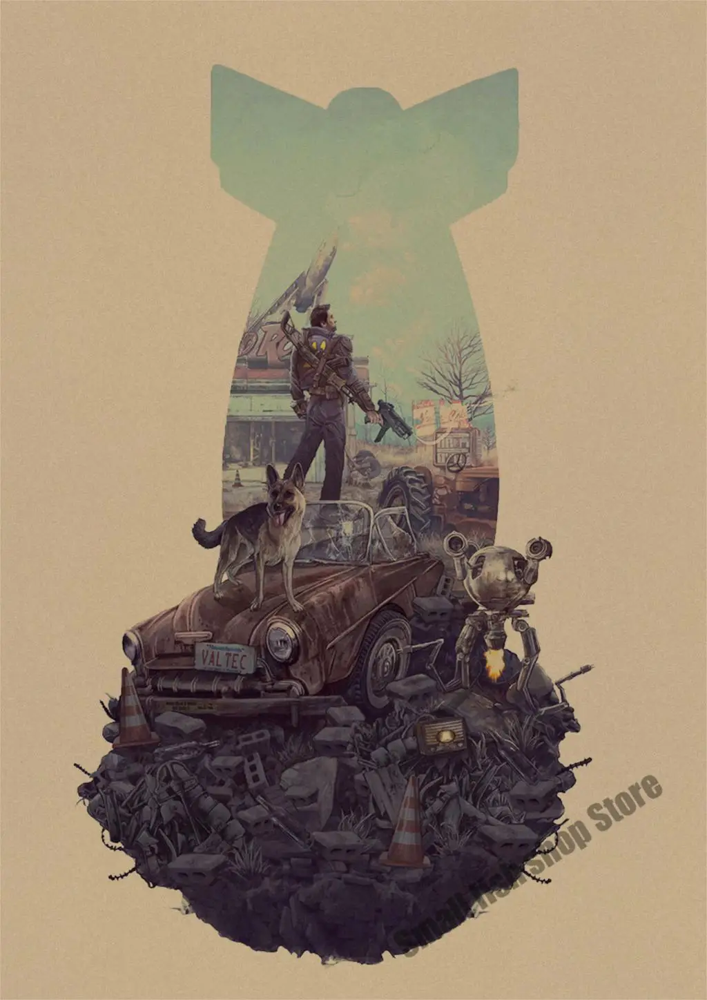 Fallout серия игра Ретро плакат ретро крафт-бумага кафе домашний декор живопись Наклейка на стену
