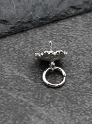 2 platinum 925 пробы серебряный жемчуг подвеска Лотки застежки Соединитель с цветочным узором застежка Bails Для Подвески со стразами DIY Изготовление ювелирных изделий - Цвет: 2 platinum
