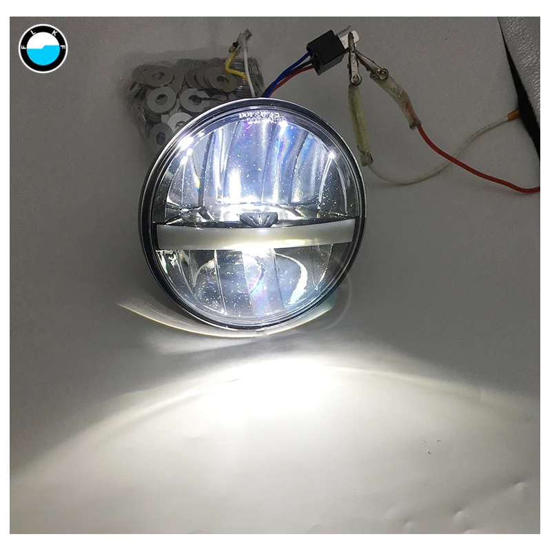 5 75 48 Вт дюймов с DRL для Dyna FX CVO Softail светодиодная фара H4 мотоцикла.| |