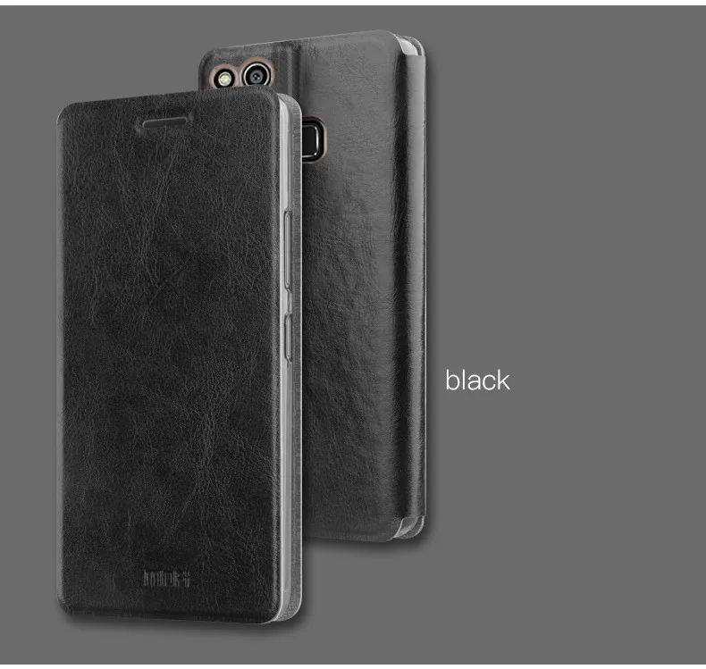 Оригинальный чехол Mofi для Huawei P10 Lite Роскошный кожаный флип с подставкой из