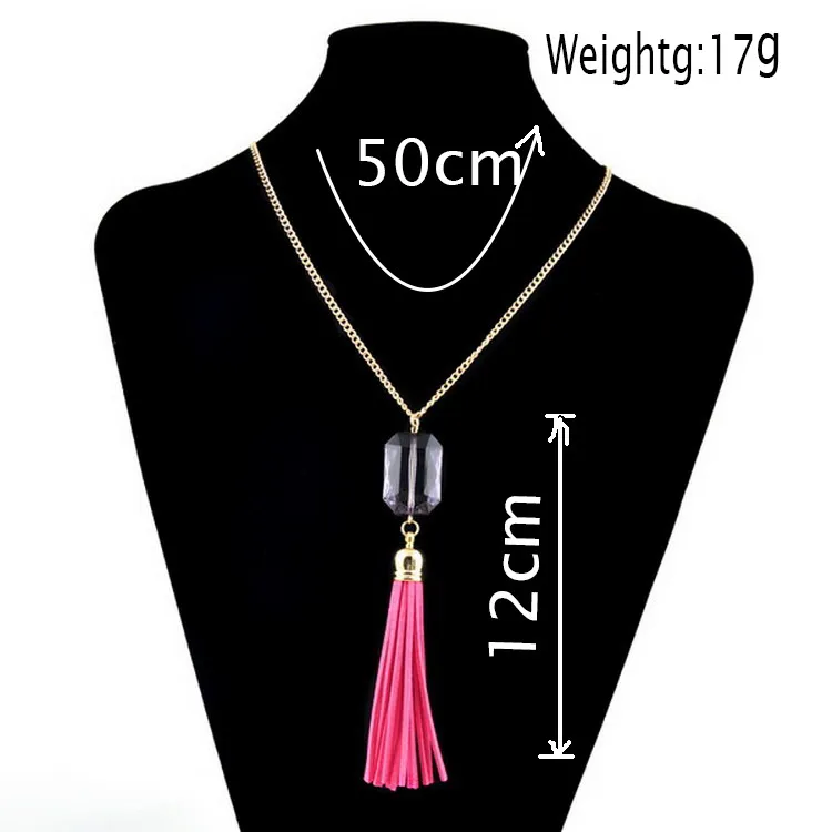 Женское ожерелье с подвеской длинное в Корейском стиле из акрилового