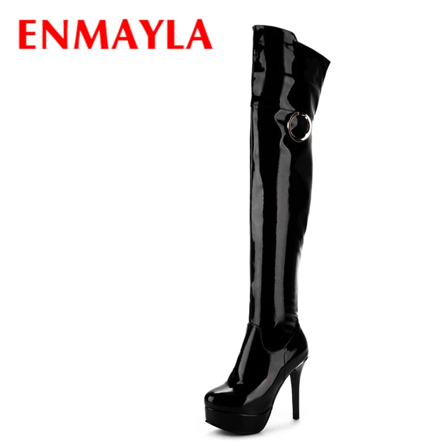 Женские зимние высокие ботинки ENMAYLA на платформе и шпильке|long boots women|long bootsboots women |