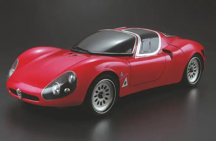 Alfa Romeo Tipo33 RTR красный корпус для 1/10 rc весы Onroad Racing Drift Электрический Плоский автомобиль YOKOMO Kyosho HPI Tamiya HSP REDCAT