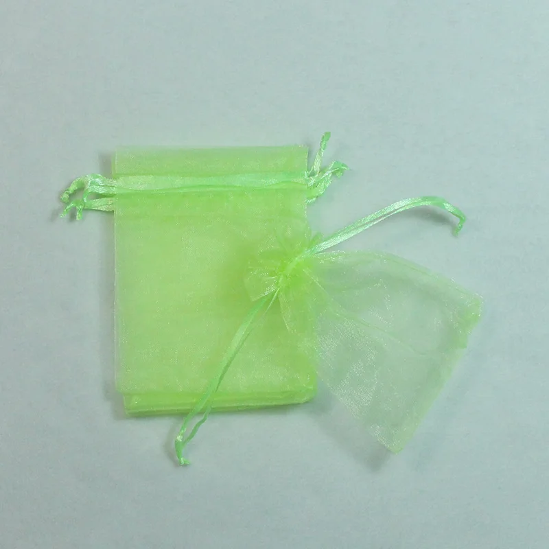 30x40 см 50 шт./лот Apple Green Organza Сумки для упаковки ювелирных изделий Свадебные