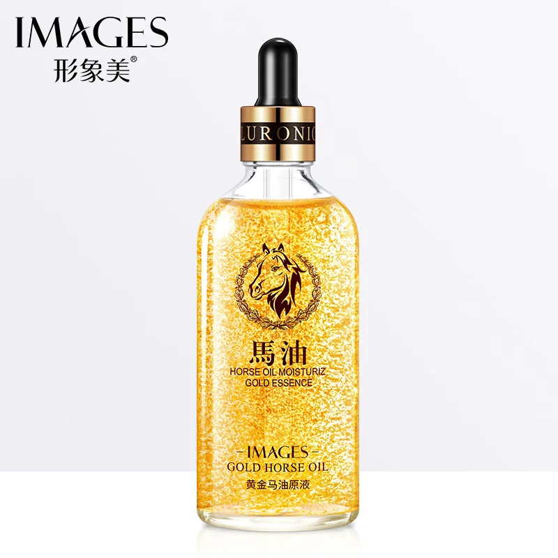 Новые изображения 24k gold horse oil Стоковое решение увлажняющий Сужающий пор уход за