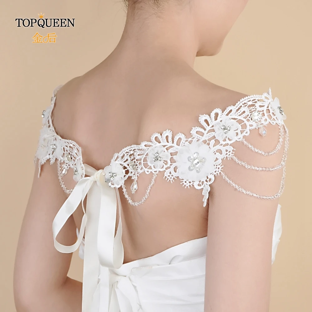 TOPQUEEN G04 отделанное бисером блестящее свадебное обертывание кисточкой Великолепная Длинная свадебная накидка африканская Женская шаль для особых событий