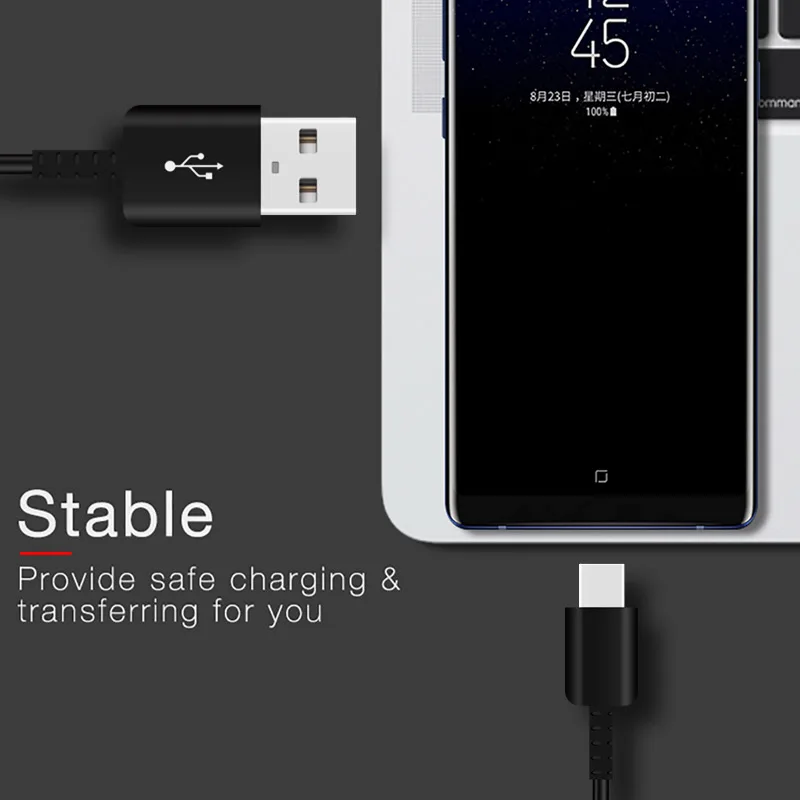 Кабель Samsung Note8 C5 C7 C9 Pro S9 Plus Type C 1 2 м А Usb кабель для быстрой зарядки|Кабели