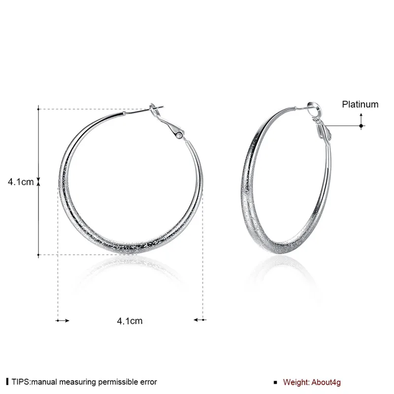 Обруч серьги s KZCE095 C high полировки с серебряный цвет fine jewelry Серьги обруча для