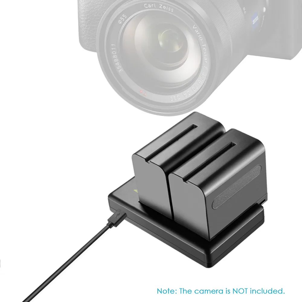 Сменный литий ионный аккумулятор Neewer 2 упаковки 6600 мА/ч с USB зарядным устройством