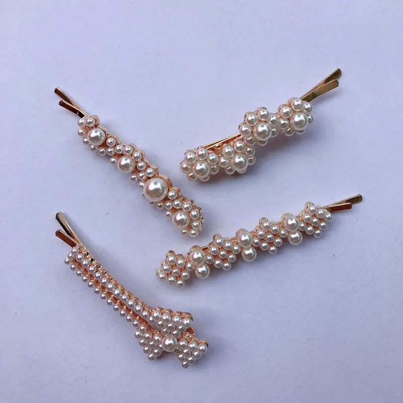 Fashion beautiful hair accessories pearl metal ladies girl temperament elegant pointed handmade fork hairpin headdress | Украшения и