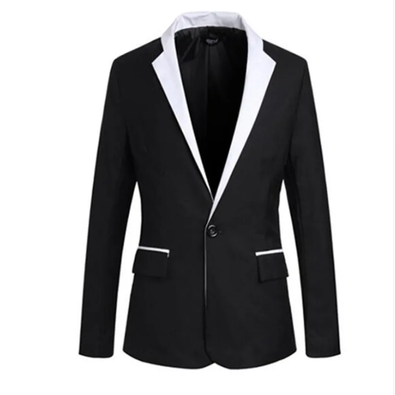 Высокое качество новинка 2018 мужской костюм пиджак мужская мода тонкий черный
